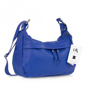 Geanta dama de umar din piele naturala DiAmanti Campi Blu Royal